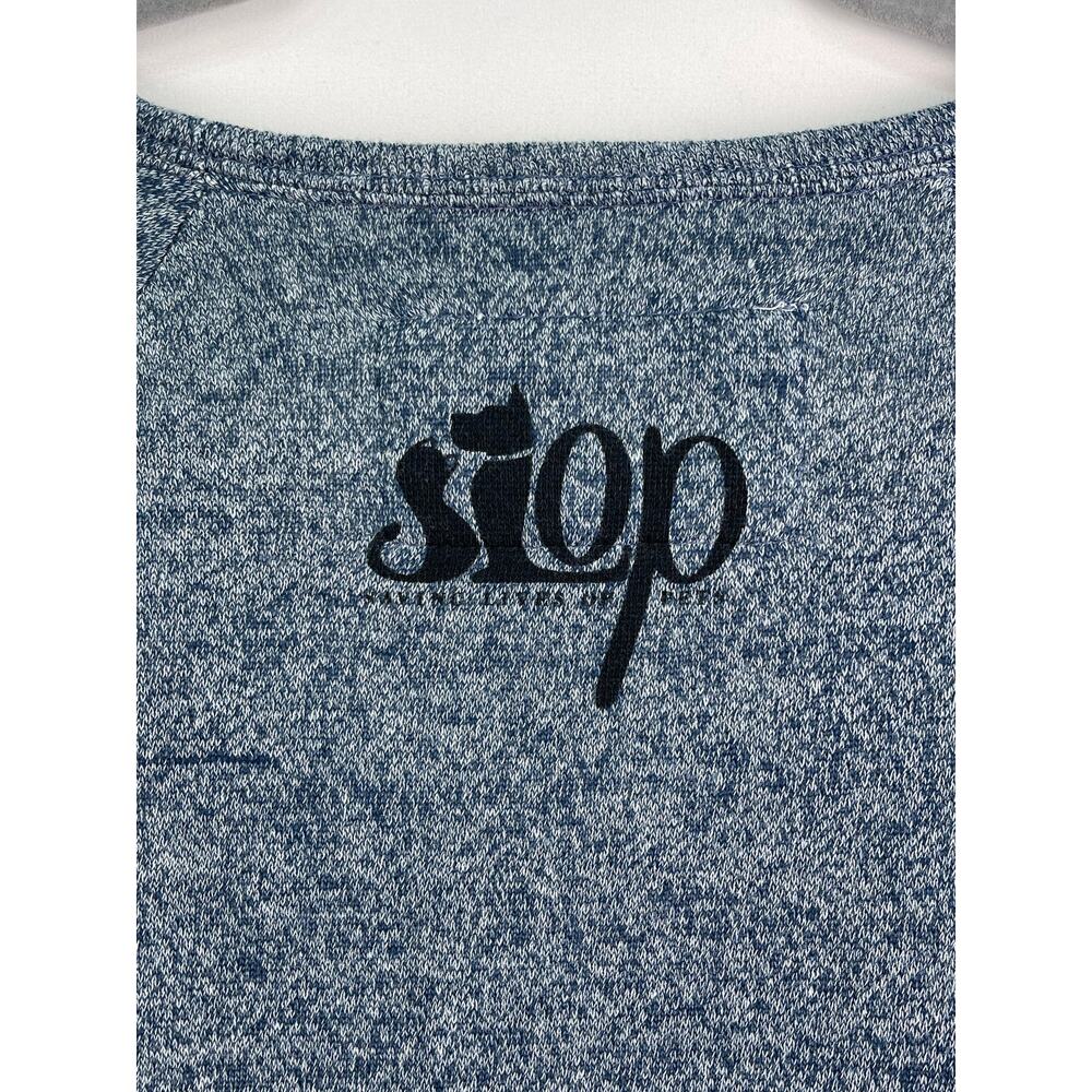Threads 4 Thought Save the Elephants Recycled Long Sleeve Shirt Blue XS - Picture 4 of 8